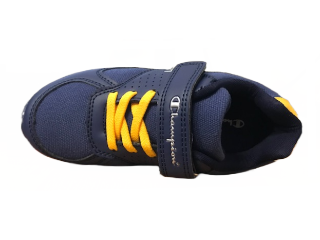 Champion scarpa sneakers da bambino con laccio elastico e strappo Low Cut Erin Canvas S31495 blu
