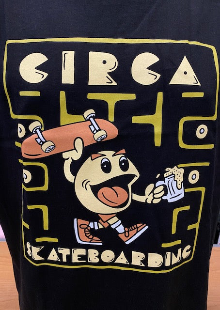 C1RCA maglietta manica corta da uomo SK8-MAN MTS141 nero