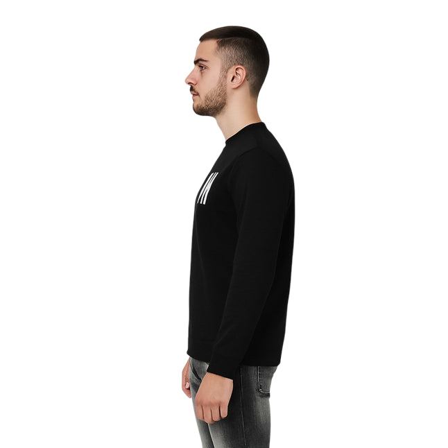 Icon Felpa Uomo Girocollo Nero ICUF2W6F001 – Casual, Confortevole e di Alta Qualità