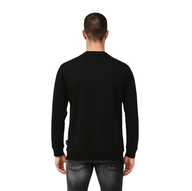 Icon Felpa Uomo Girocollo Nero ICUF2W6F001 – Casual, Confortevole e di Alta Qualità