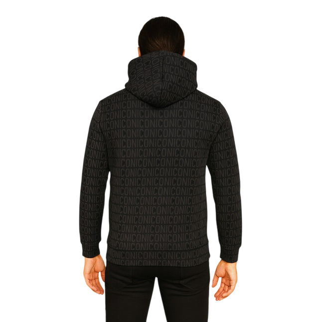 Icon Felpa Uomo con Cappuccio Nero ICUF2W6F020 – Calda, Casual e d’Impatto - retro