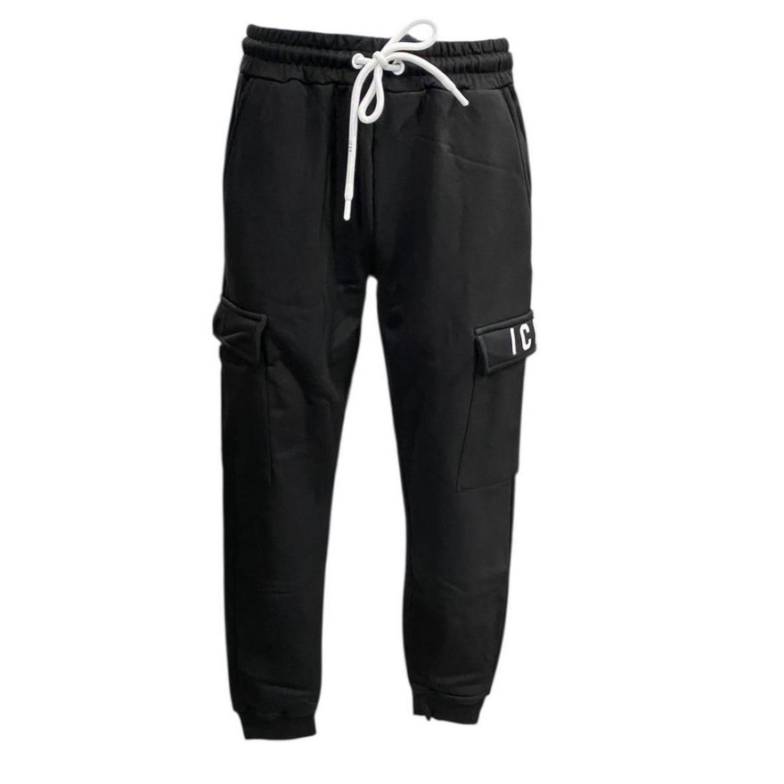 Icon Pantalone Uomo Jogger Felpa Nero ICUF2W6P002 – Casual, Confortevole e Funzionale