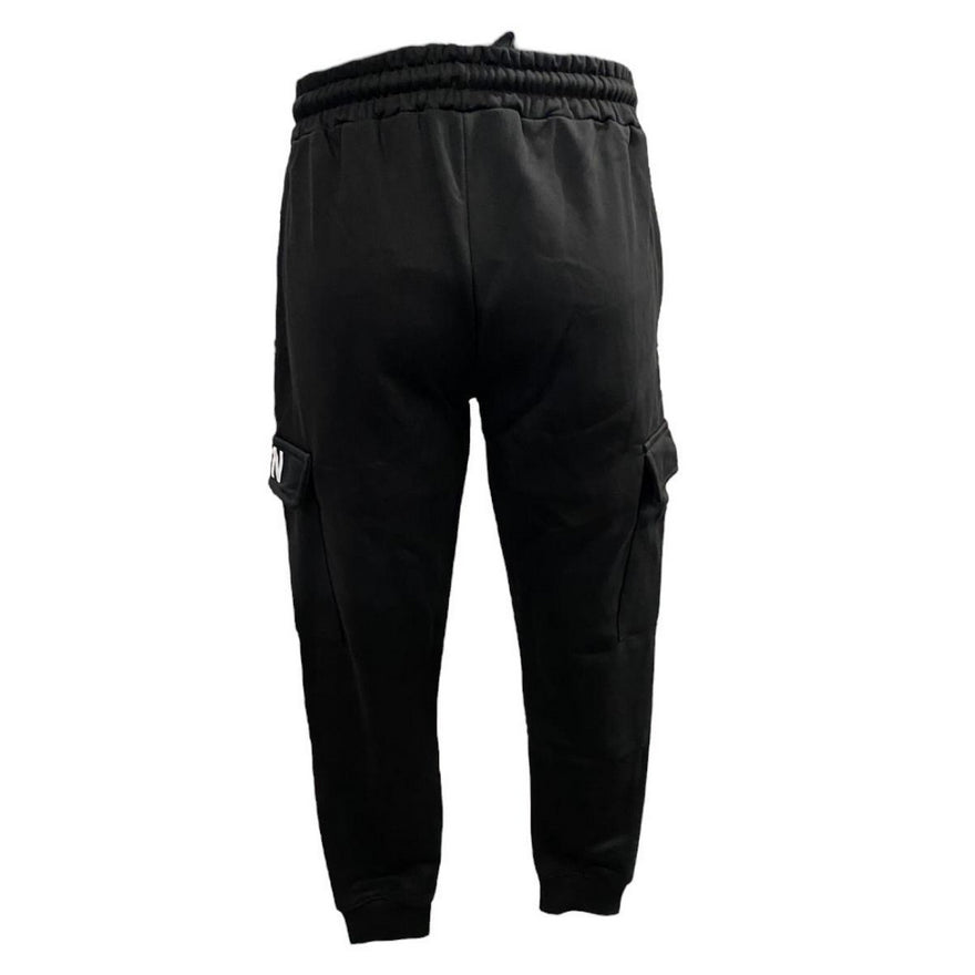 Icon Pantalone Uomo Jogger Felpa Nero ICUF2W6P002 – Casual, Confortevole e Funzionale - retro