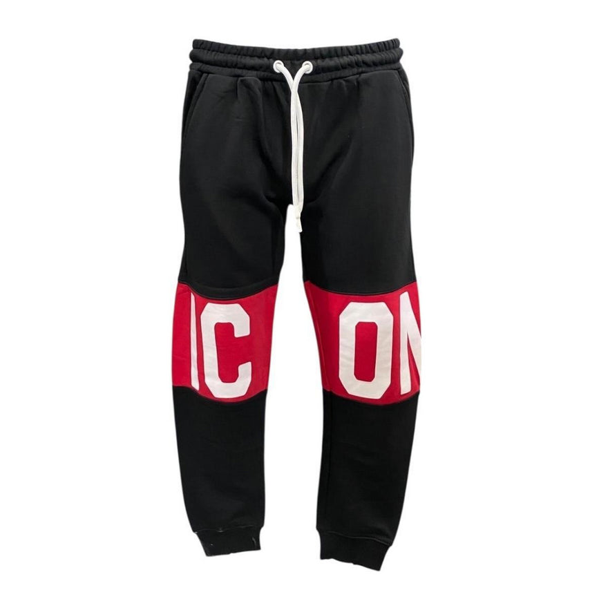 Icon Pantalone Uomo in Felpa Jogger ICUF2W6P004 Nero – Comfort, Calore e Stile Casual