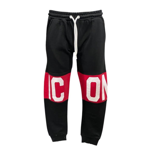 Icon Pantalone Uomo in Felpa Jogger ICUF2W6P004 Nero – Comfort, Calore e Stile Casual