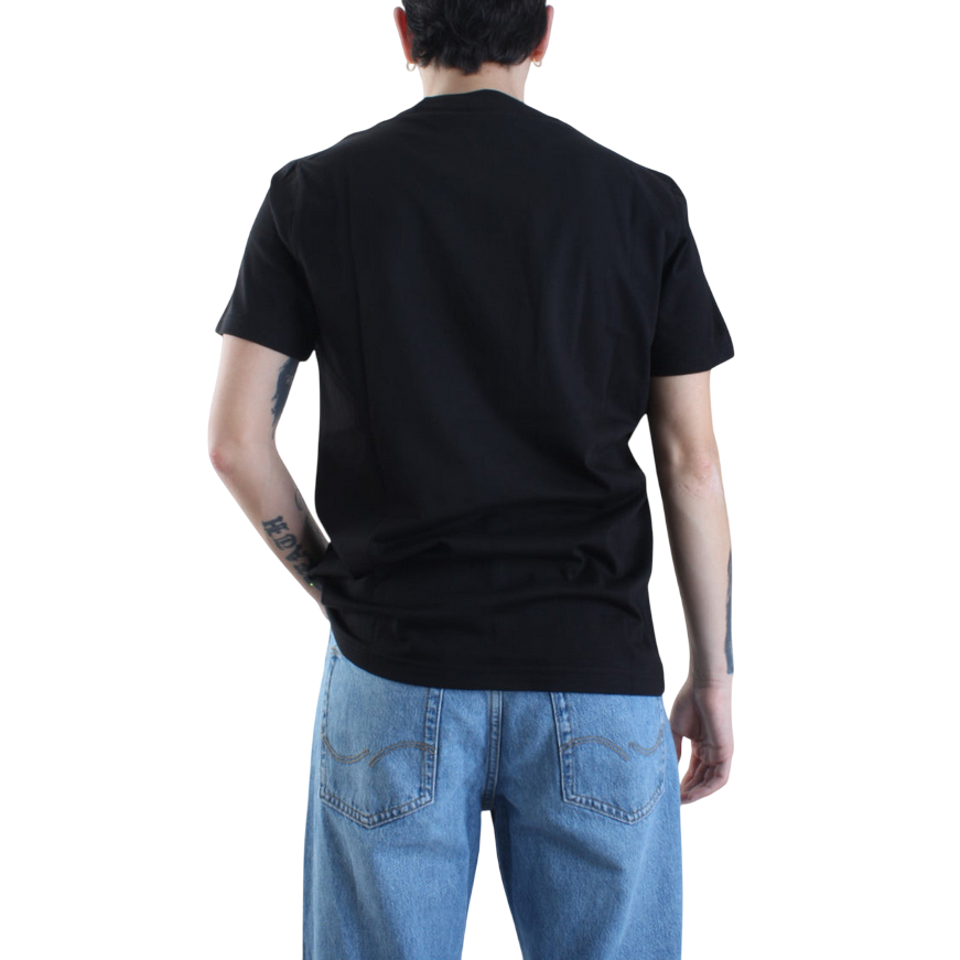 Icon maglietta manica corta da uomo con logo a capo ICUS2S5T023 nero