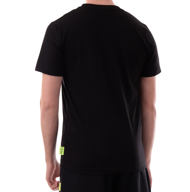 Icon maglietta manica corta da uomo con logo grande ICUS2S5T021 nero
