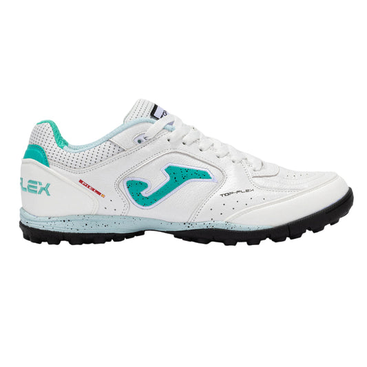 Joma – Scarpe Calcio Top Flex 25 Turf Bianco Turchese TOPW2502TF | Prestazioni Turf, Comfort e Flessibilità