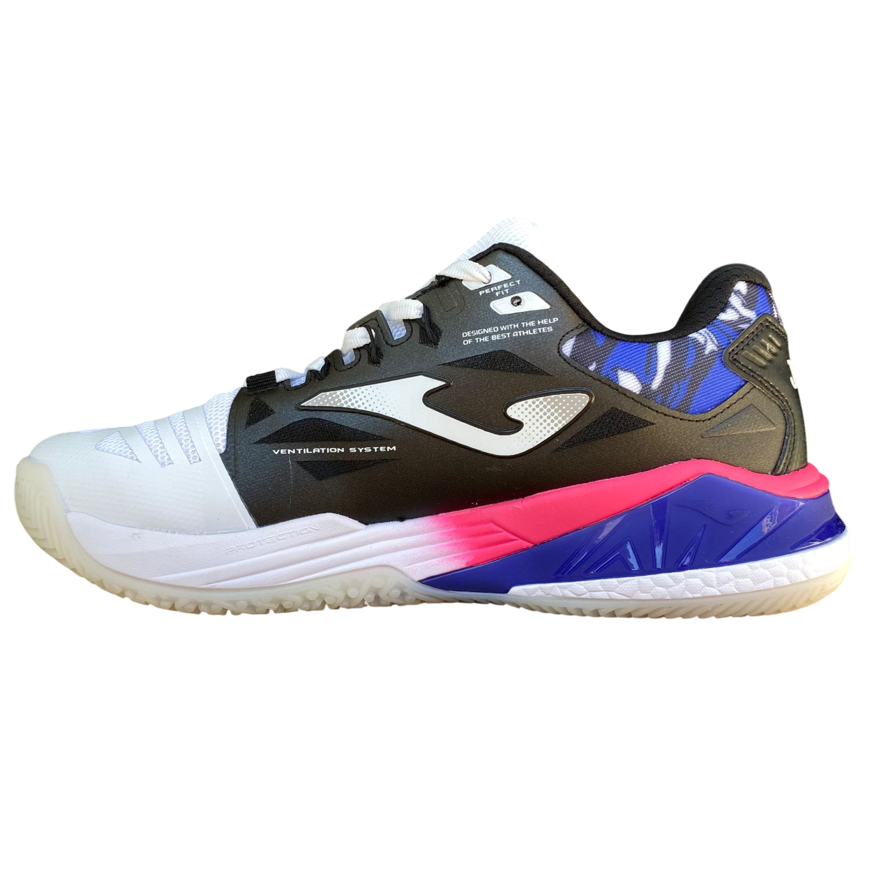 Scarpe da padel Joma Spin Men 2531 bianche per uomo, vista laterale interna