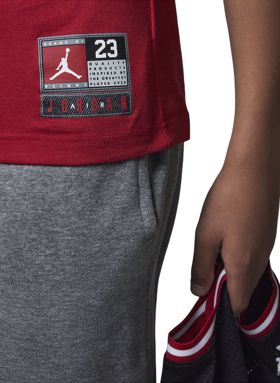 Jordan maglietta manica corta da ragazzo Practice Flight 95A088-R78 rosso2