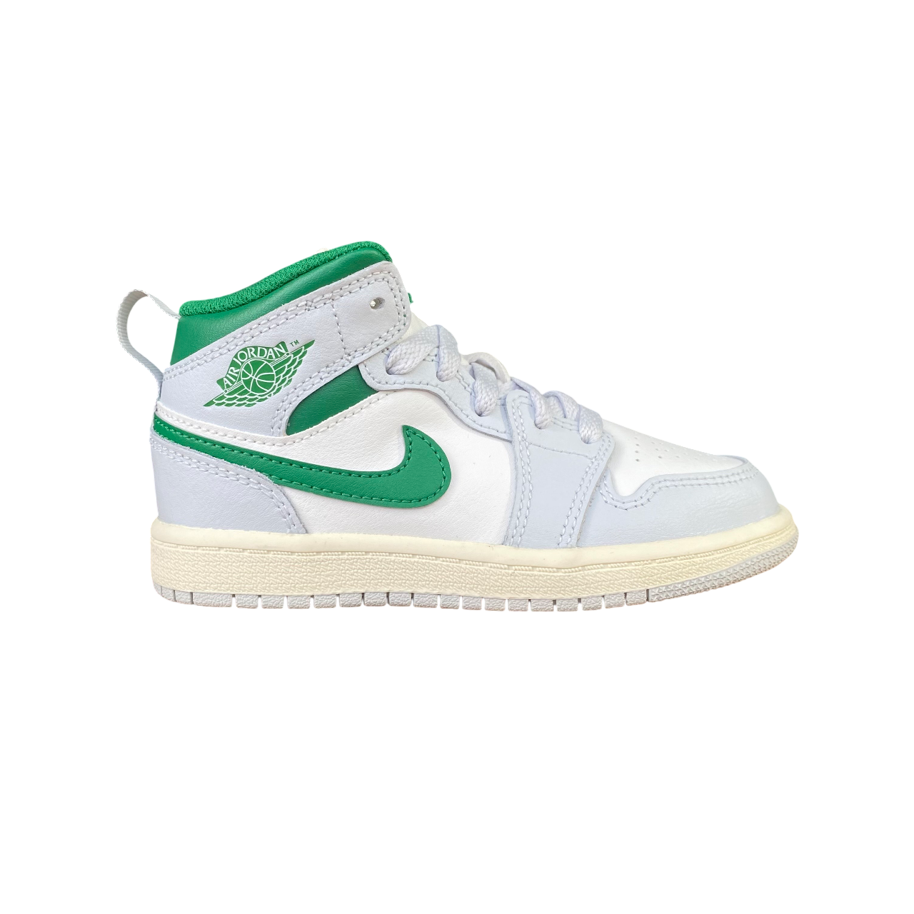 Jordan scarpa sneakers da junior Jordan 1 Mid DQ8424-142 bianco-platino-verde