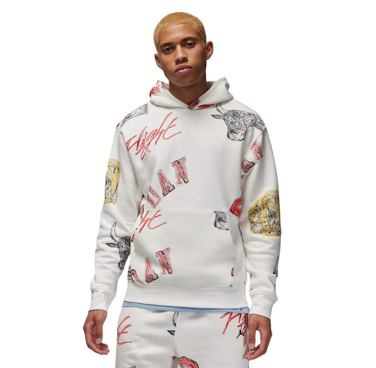 Jordan felpa con cappuccio da uomo Brooklyn FN4545-133 bianco