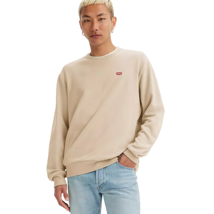 Levi’s – Felpa Uomo New Original Housemark 359090057 Beige | Cotone Better Cotton, Logo Iconico, Comfort Casual Everyday