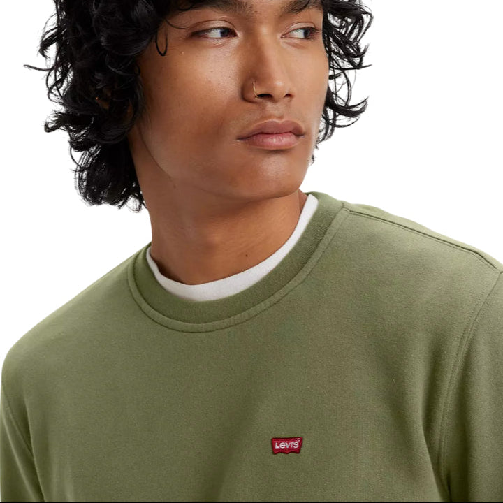 Levi’s – Felpa Uomo Original Housemark 359090058 Verde Khaki | 100% Cotone, Logo Iconico, Comfort e Stile Everyday