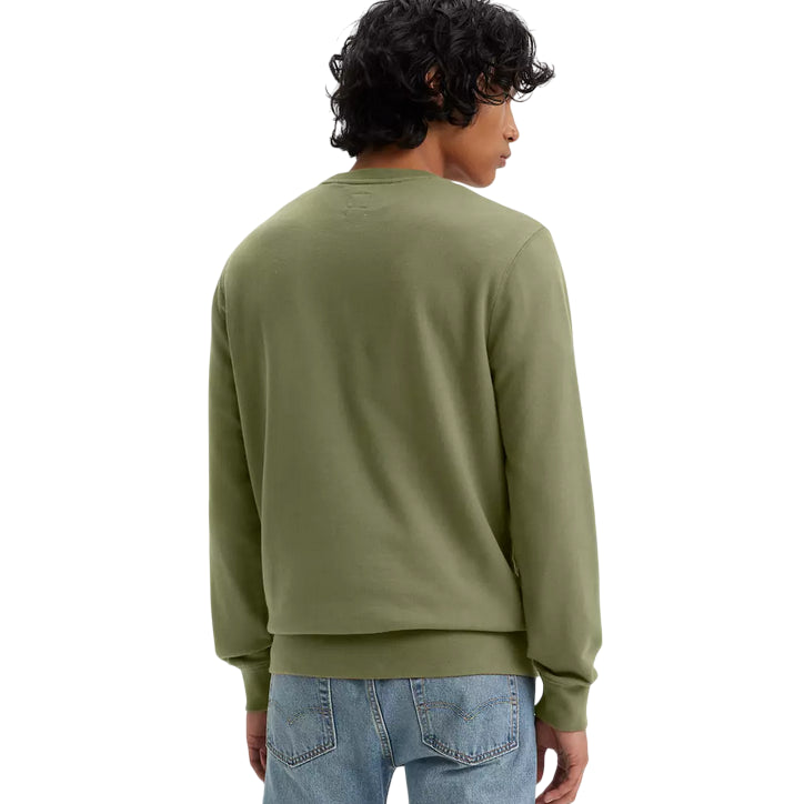Levi’s – Felpa Uomo Original Housemark 359090058 Verde Khaki | 100% Cotone, Logo Iconico, Comfort e Stile Everyday
