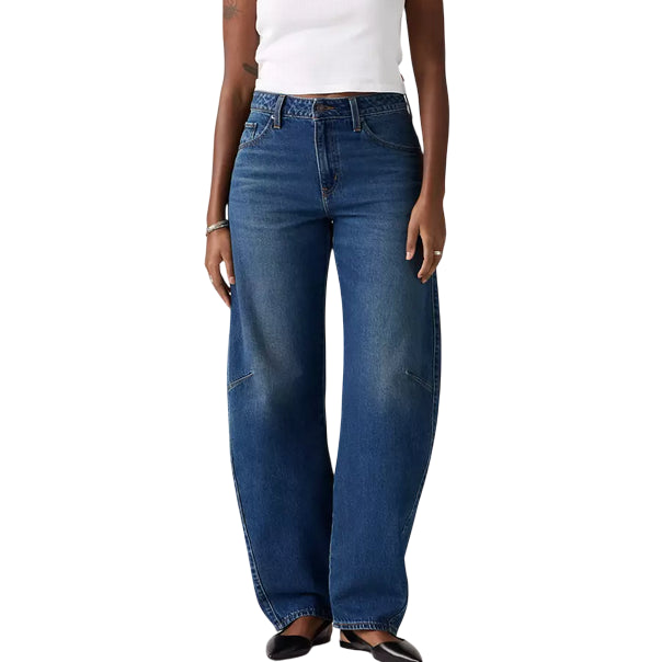 Levi’s – Jeans Donna Baggy Barrel Dad 0039A0001 Denim Blu | Loose Fit, Vita Alta, Comfort Vintage Street