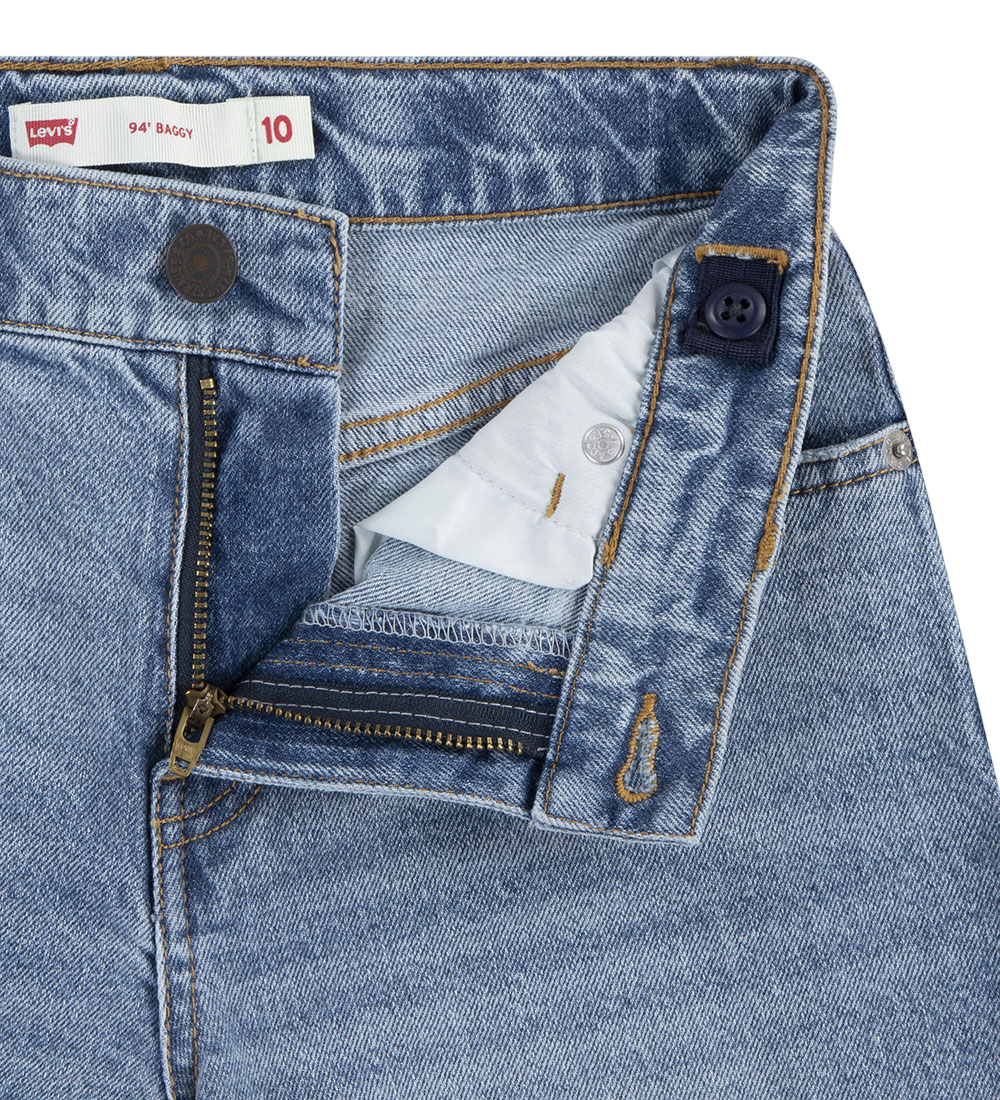Levi's Kids bermuda baggy in jeans da junior 4EM221-MCJ blu medio