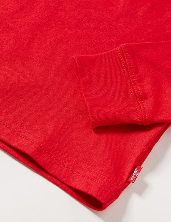 Levis Kids T-shirt manica lunga da bambino Batwing Tee 6E8646-R6W rosso