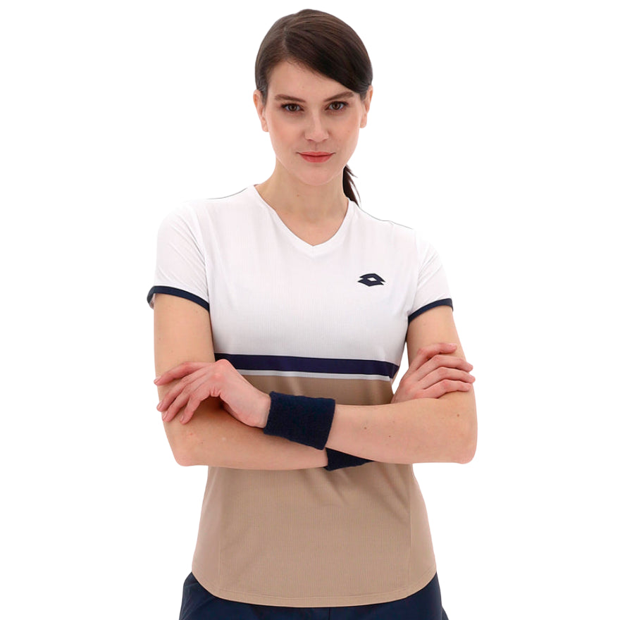 Lotto - T-shirt Tennis Donna Tech D1 Beige 222843-9SP