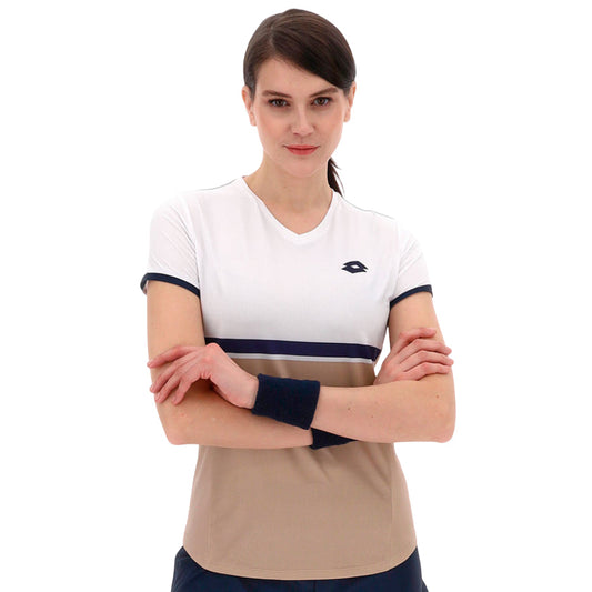 Lotto - T-shirt Tennis Donna Tech D1 Beige 222843-9SP