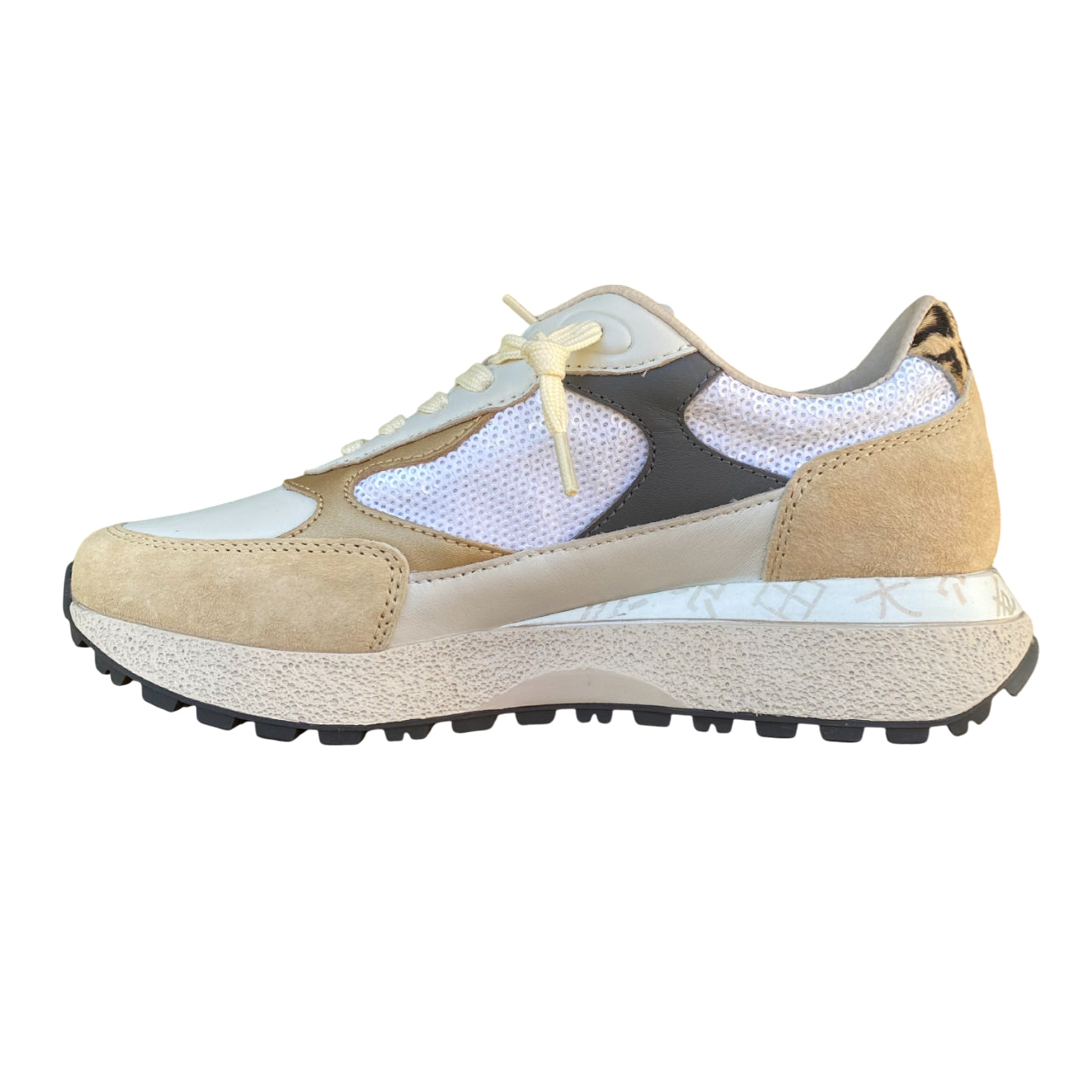 Lotto Leggenda – Scarpa Sneakers Donna TOKYO AOYAMA PRT 1 W 223174-DU9 Bianco-Beige | Eleganza Urban Chic, Pelle Premium, Comfort e Dettagli Preziosi