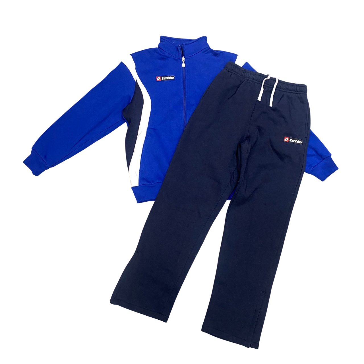 Lotto Tuta Felpata Junior Star M5245 Azzurro-Blu con cerniera vista frontale