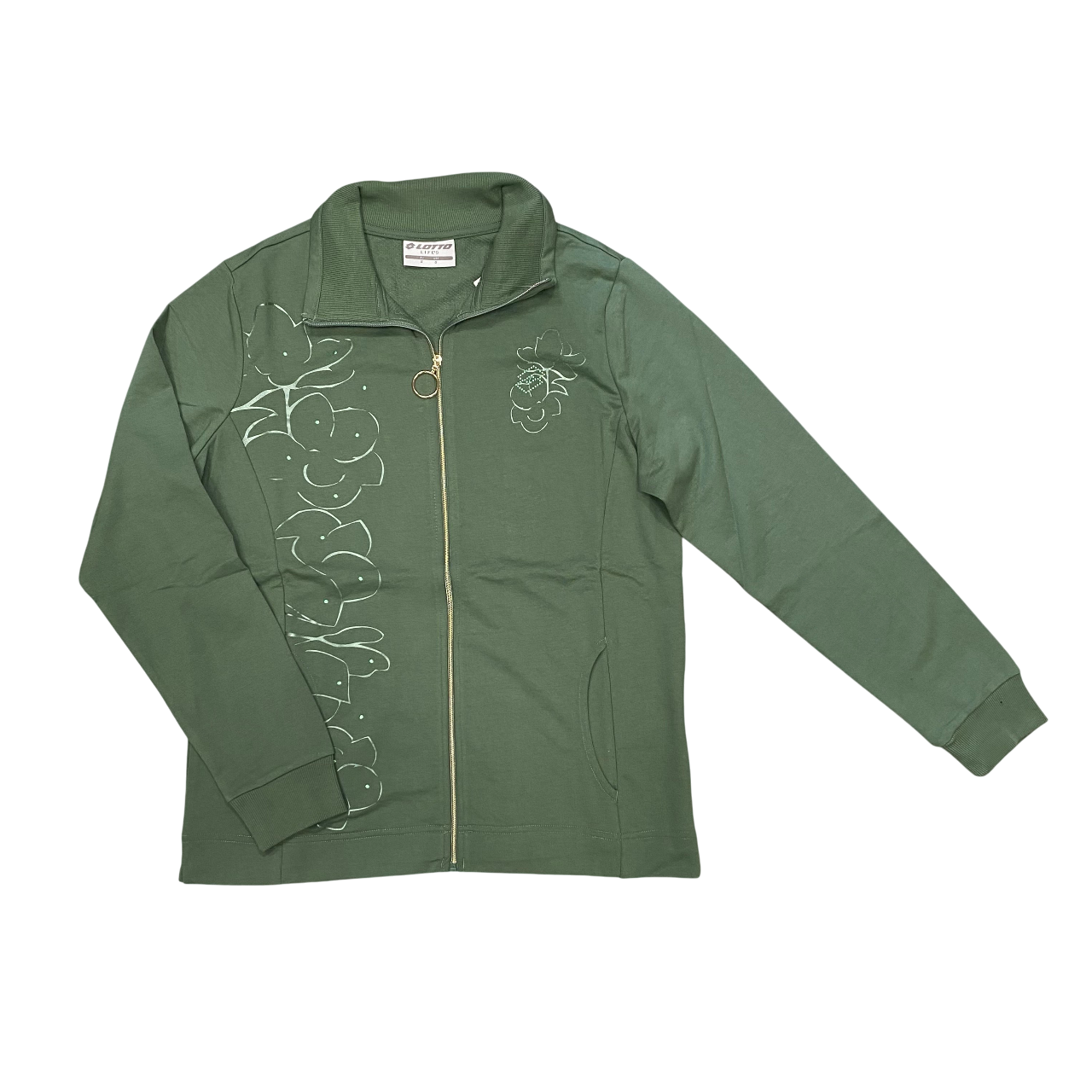 Lotto tuta sportiva da donna in cotone Lynda 222293 D7Q verde-grigio