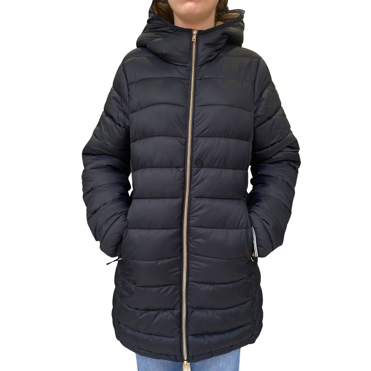 Conte of Florence Giaccone con cappuccio da donna 6532069D 7 Nero - Giacca Invernale Calda e Leggera