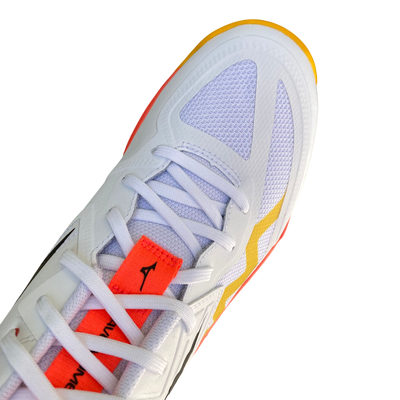 Mizuno Wave Momentum Pro Mid tomaia mid-cut supporto caviglia bianco corallo