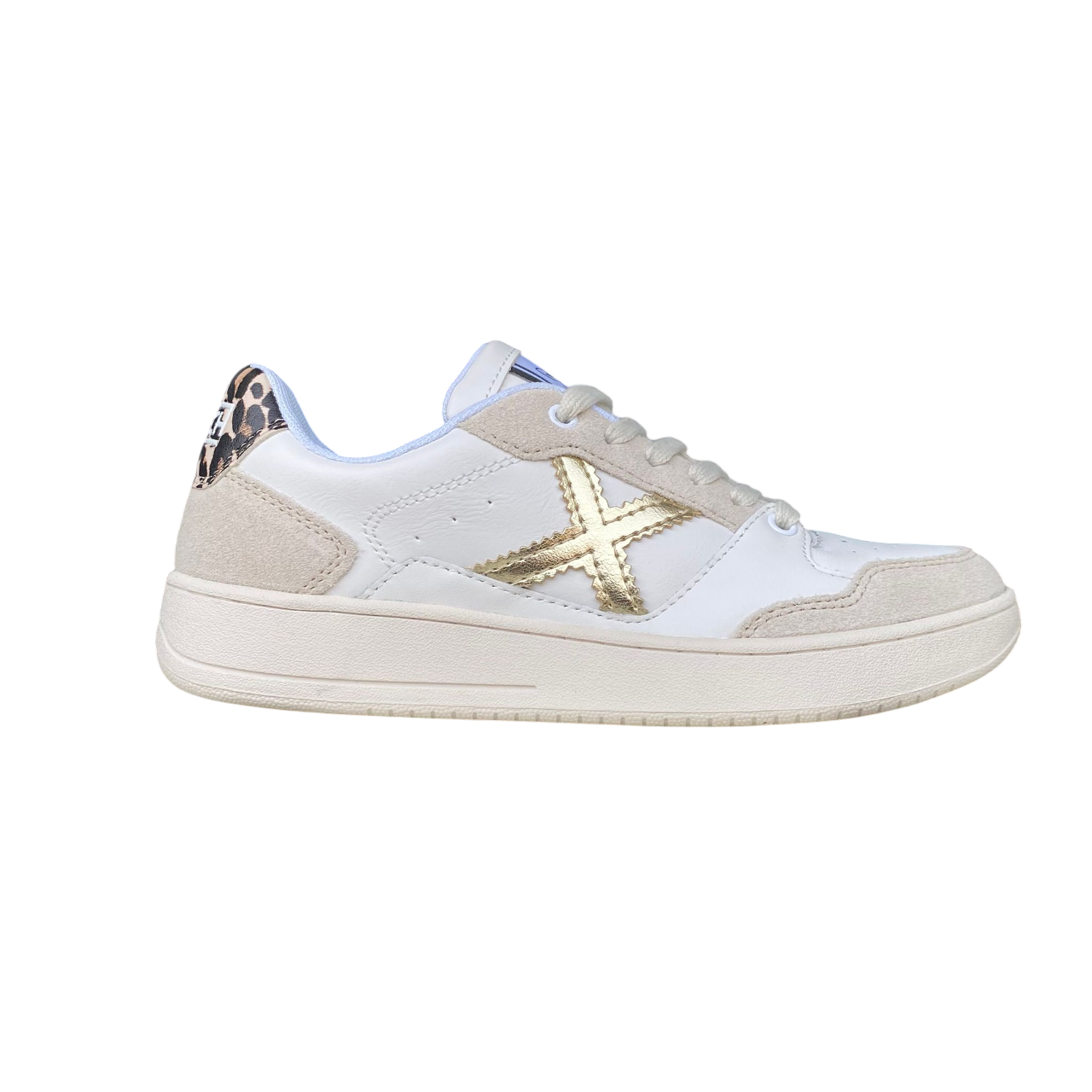 Munich scarpa sneakers da donna Legit 95 8908094 bianco-oro-animalier
