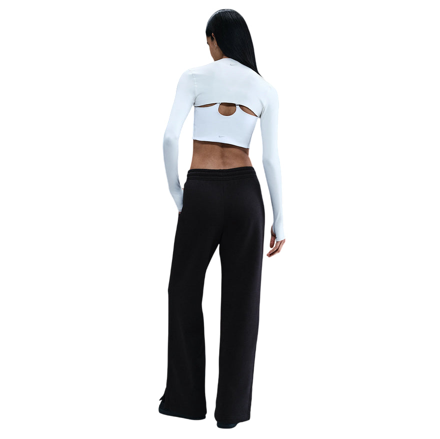 Nike - Pantaloni Donna Phoenix Fleece Larghi a Vita Alta H1011-010 Nero - posteriore