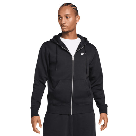 Nike Club Fleece Felpa Full-Zip Hoodie - FN3861-010 Nero