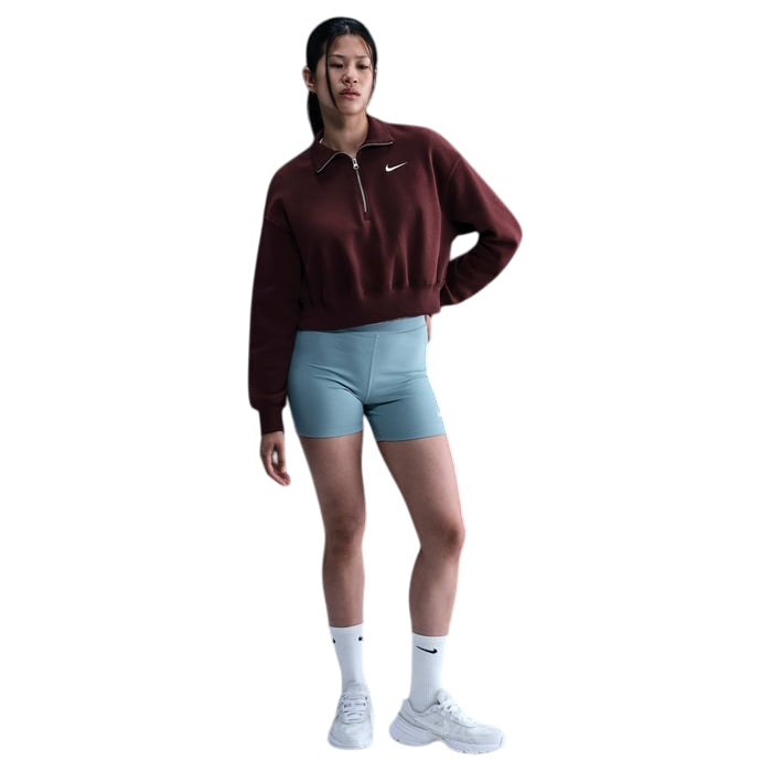 Nike Felpa Corta Zip 1/4 Sportswear Phoenix Fleece DQ5767-652 Bordeaux – Comfort e Stile