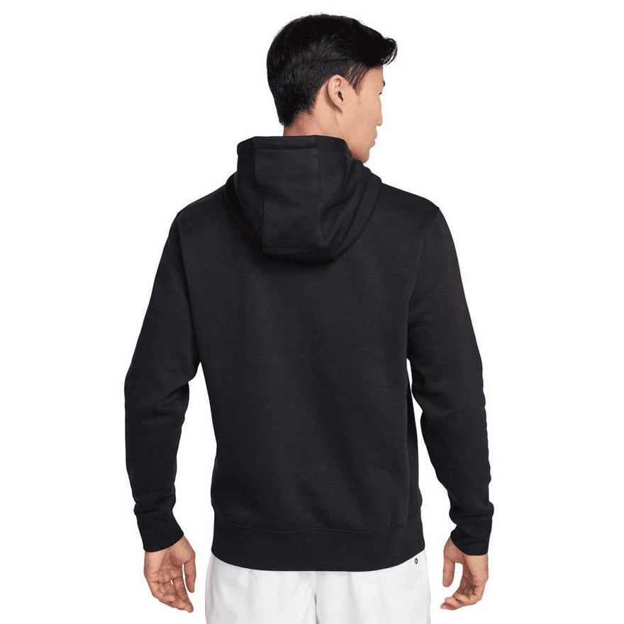 Nike Felpa con Cappuccio Club Fleece Uomo FN3859-010 Nero - vista posteriore