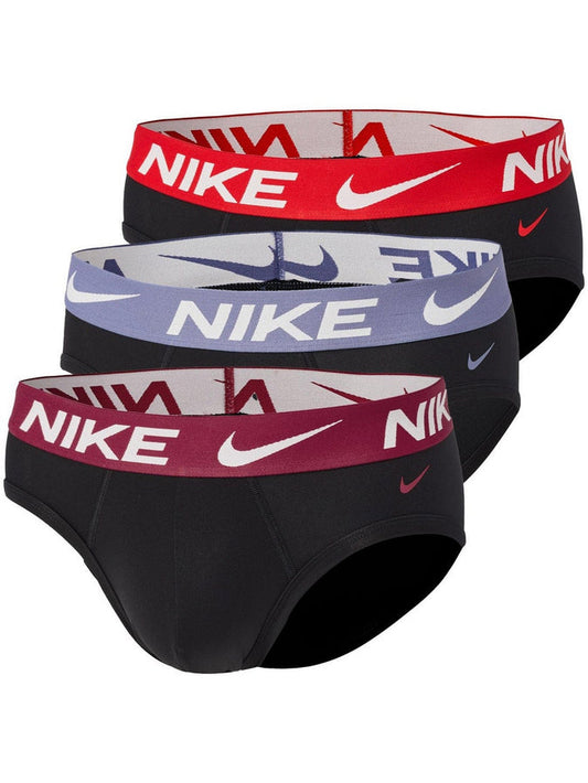 Nike HIP BRIEF 3PK ke155 031 Nero - Set 3 Slip Uomo Cotone Dri-Fit Comfort e Traspirabilità