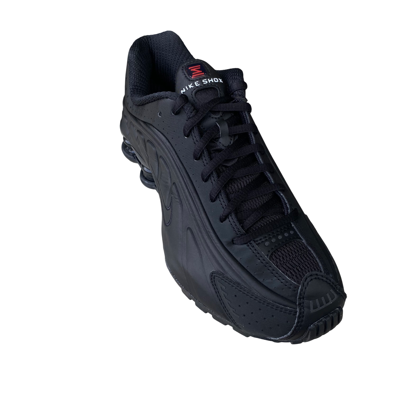 Nike Shox R4 tomaia nero premium unisex streetwear