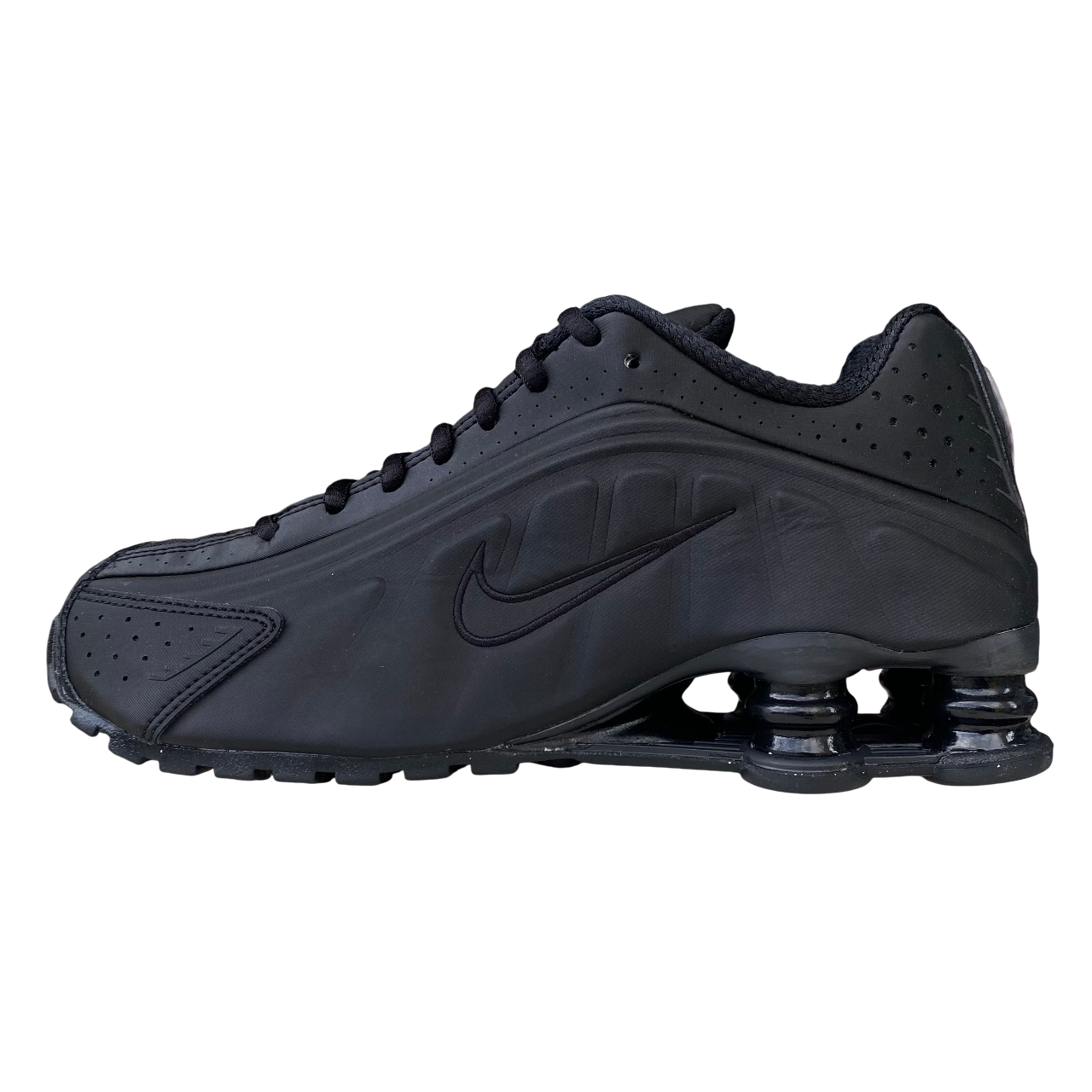 Nike Shox R4 AR3565-004 sneakers nero unisex tecnologia Shox vista laterale interno