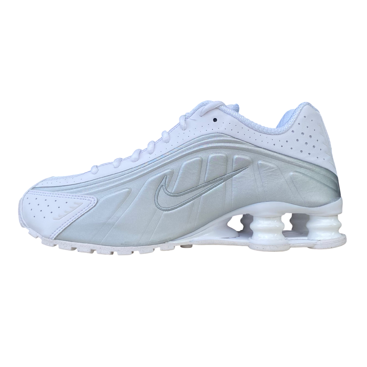 Nike Shox R4 AR3565-101 Sneakers Bianco-Argento Donna