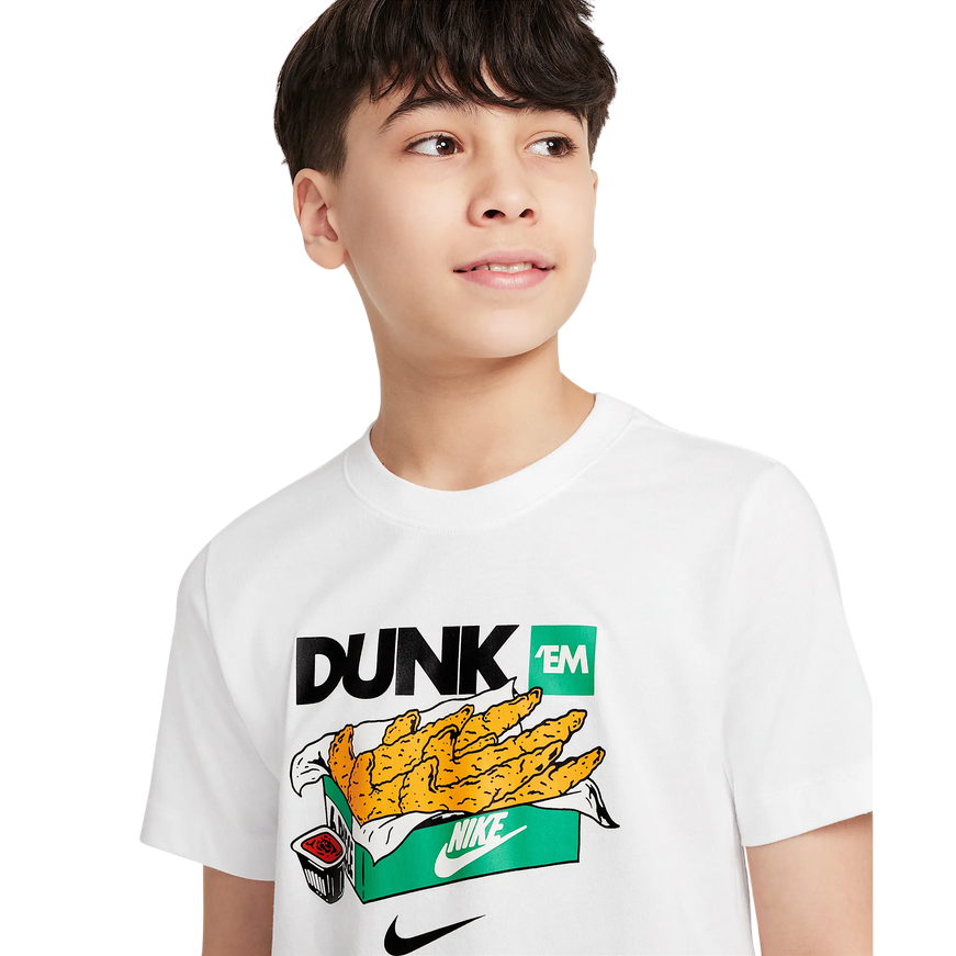 Nike maglietta manica corta junior Dunk HQ3235-100 bianco