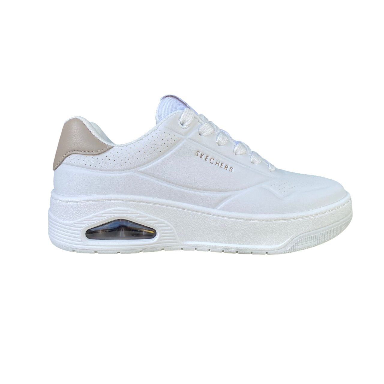 Skechers Sneakers Donna Uno Court Fast Break 177705/WHT Bianco