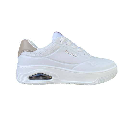 Skechers Sneakers Donna Uno Court Fast Break 177705/WHT Bianco