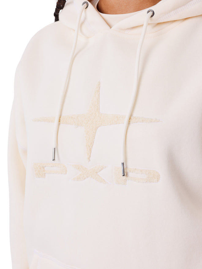 PXP Felpa Sportiva da Donna F252046 Crema - Felpa con Cappuccio con Logo PXP