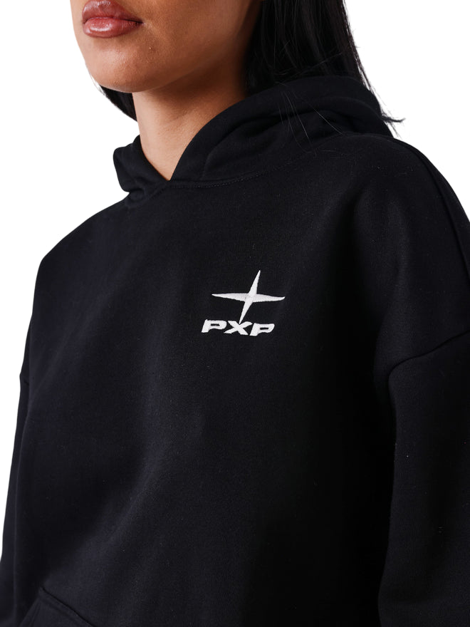 PXP felpa con cappuccio da donna nero F252047 BKCC - comfort e stile sportivo - logo