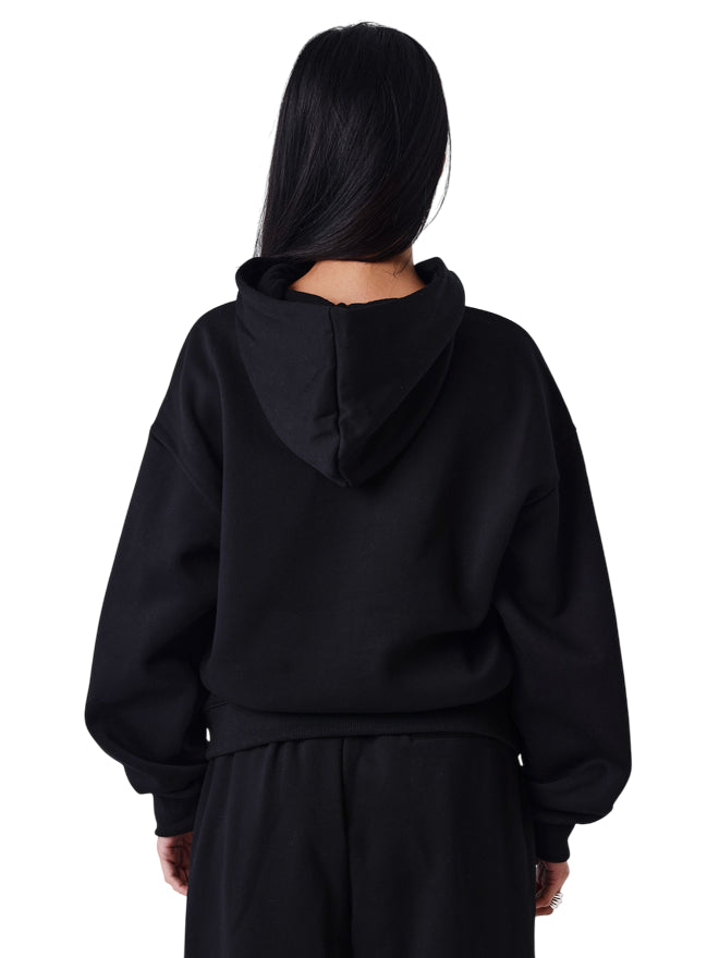 PXP felpa con cappuccio da donna nero F252047 BKCC - comfort e stile sportivo - retro