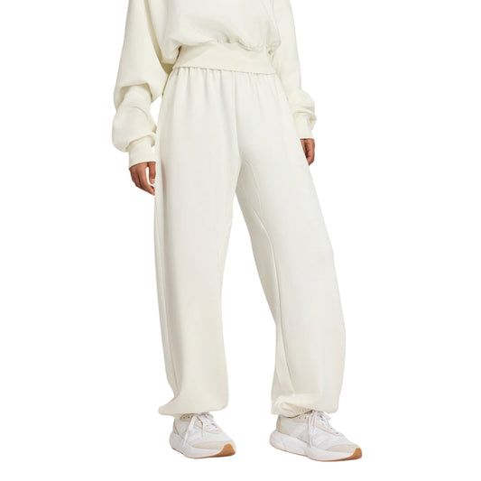 Pantalone Adidas Donna Ampio Soft Lux JV9896 - Off White - vista frontale