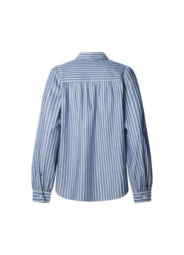 Pepe Jeans Camicia Donna MATY PL3051268 561 Blu - Camicia Casual in Cotone Leggera 1