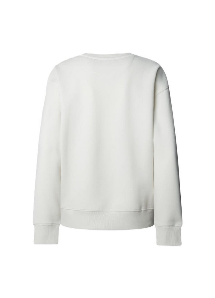 Pepe Jeans Felpa Donna BEDA PL5800023 805 Grigio Chiaro - Felpa Girocollo Casual e Comfort - retro