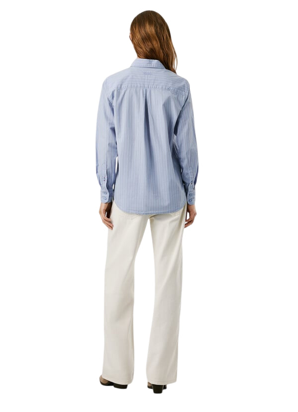 Pepe Jeans LYRIC PL3051265 Bianco Camicia Donna Casual Cotone 100% - Look Trendy e Confortevole - posteriore