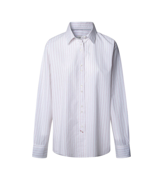 Pepe Jeans LYRIC PL3051265 Bianco Camicia Donna Casual Cotone 100% - Look Trendy e Confortevole
