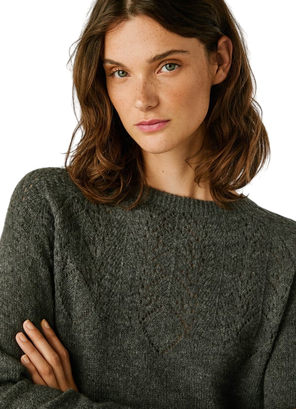 Pepe Jeans Maglioncino Donna Cherry PL7000010 963 Grigio - Maglione Girocollo Leggero e Casual